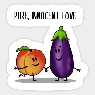 Eggplant and Peach Sticker